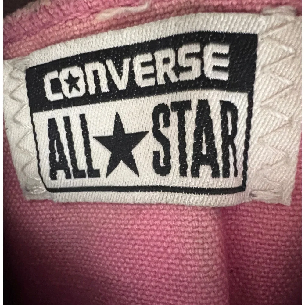 Converse Chuck Taylor All‎ Star Low Top Sneakers Gray Pink Laces Womens Size 7 - Picture 5 of 6